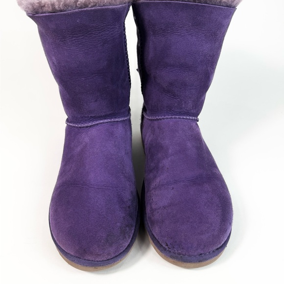 UGG Shoes - UGG Bailey Bow II Purple Sheepskin Boots #1002954 - Size 9
